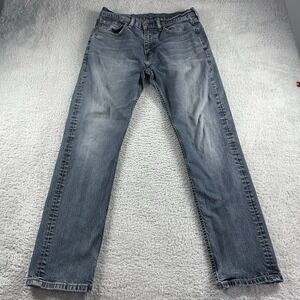 Levi's 505‎ Jeans Mens 32x32 (30x30) Blue Fade Whisker Light Natural Distress